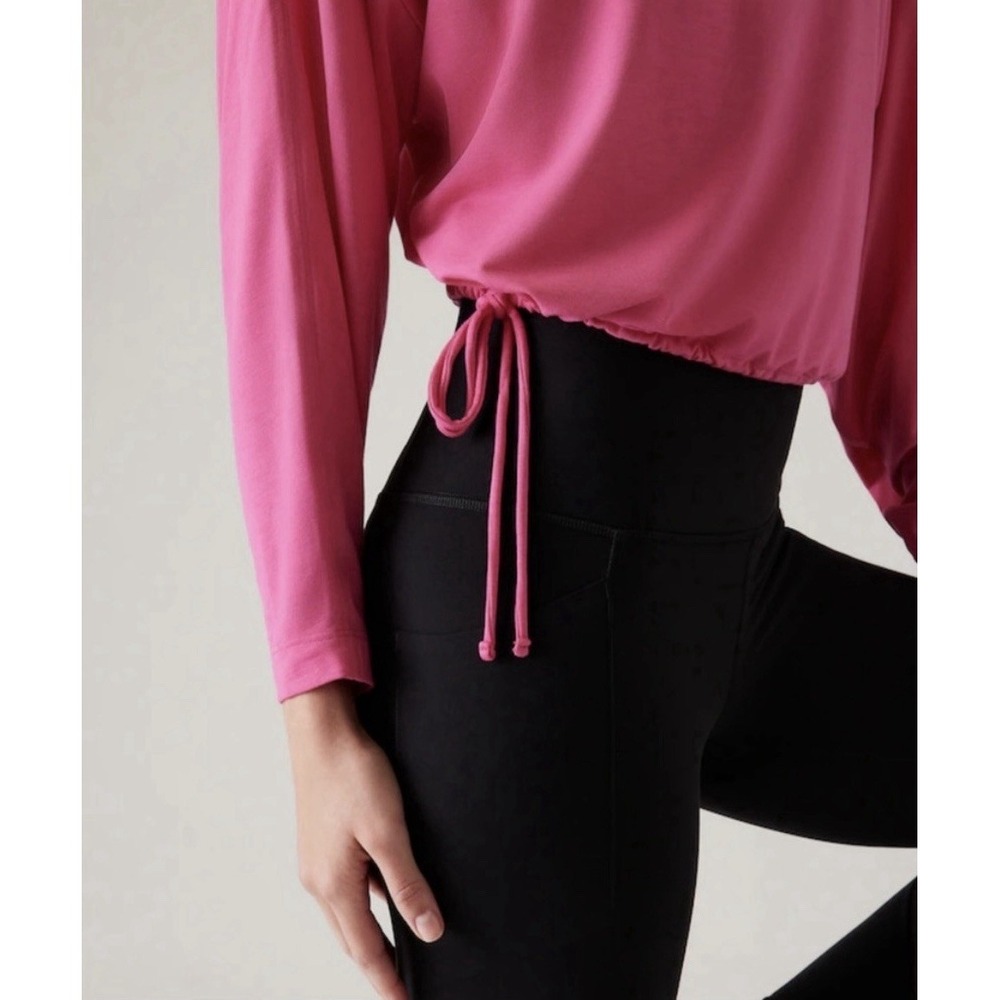 Athleta XL Pink Long Sleeves UPF 25 Breathable Moisture Wick Cool Down Top NWOT - Picture 10 of 16